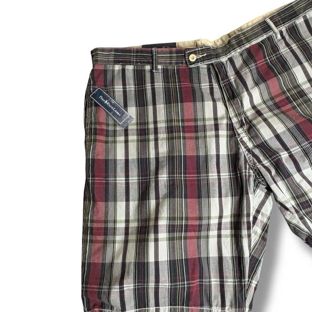 Polo Ralph Lauren Tartan Plaid Shorts Reversible Cotton Men's Size 42 NWT - Picture 3 of 12